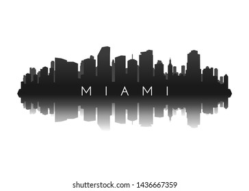 Chicago city skyline silhouette stock vector illustration