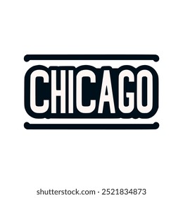 chicago cidade adesivo moda t camisa vetor ilustração modelo design