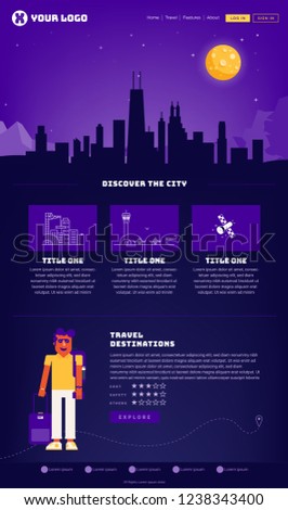 Chicago City Webpage Design Template