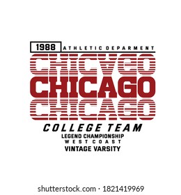 chicago college team vintage versity