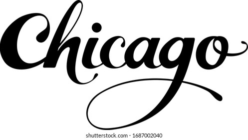 Chicago: texto caligráfico personalizado