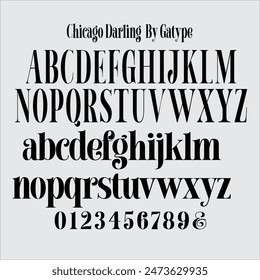 Chicago Darling is a modern and classy minimalist design typography that features more alternative characters and lots of ties.