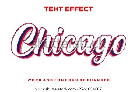 Chicago editable text effect design template