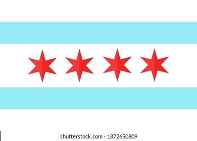 Fondo de la bandera de Chicago. ilustración vectorial