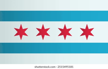 Bandeira de Chicago. Distrito da América