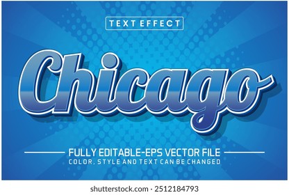 Efeito de texto de fonte Chicago editável