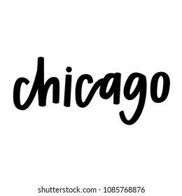 Chicago in hand lettering