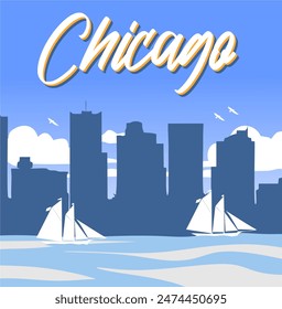 chicago illinois with beautiful city views