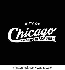 Chicago Illinois lettering design. Chicago typography design. Vector and illustration.