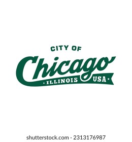 Chicago Illinois lettering design. Chicago typography design. Vector and illustration.
