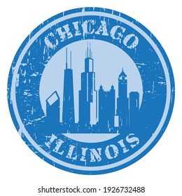 Chicago Illinois skyline symbol vector illustration