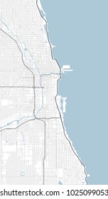 Chicago, Illinois (USA) Street Vector Map