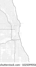 Chicago, Illinois (USA) Street Vector Map