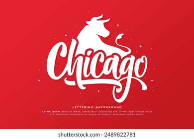 diseño de Vector de fondo de letras de chicago