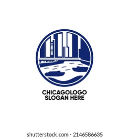 Chicago logo design vector template