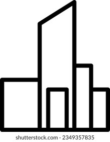 Chicago Los Towers Outline Icon