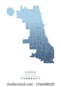 Chicago Map. Us City Vector Map. 