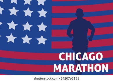 Chicago marathon event background concept. Vector illustration.