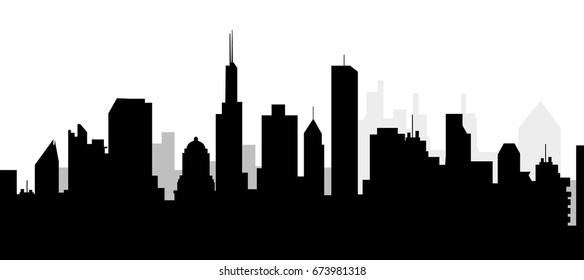 2,838 Chicago skyline silhouette Images, Stock Photos & Vectors ...