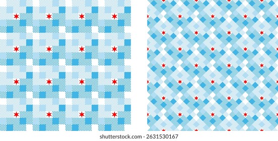 chicago pattern set. plaid background for decoration and etc. vector illustration