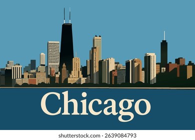 The Chicago skyline is beautifully illuminated by the soft glow of sunset, with the lakefront providing a stunning perspective of this iconic city at dusk.