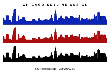 Chicago Skyline Silhouette – Iconic Cityscape Vector