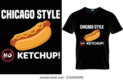 Chicago style t-shirt template design