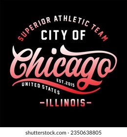 Chicago  typography design graphic vector for t shirt