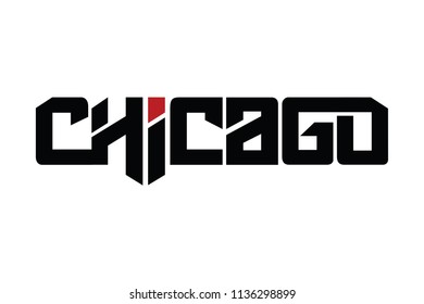 Chicago typography design vector, for t-shirt, poster and other uses