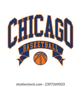  Chicago typography design vector, usa state shirt design vector. Jersey design vector, T-shirt design for usa 