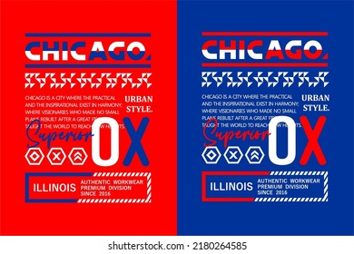 Chicago typography motivation for print t shirts, and for other uses