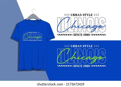 Chicago typography for print t shirts