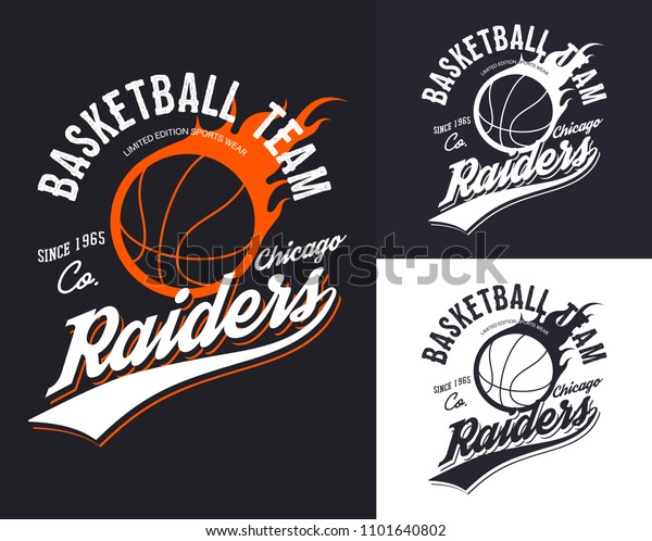 Chicago University College Varsity School Basketball Stock Vector ...