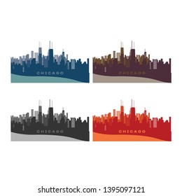 chicago urban city skyline vector