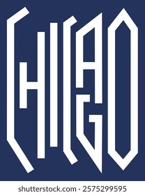 Chicago. US cities typography script font for prints, advertising, identity. Travel and adventure
