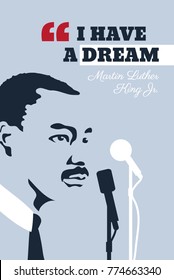 CHICAGO, USA - MARCH 24, 1967: Illustration of Martin Luther King during his speech