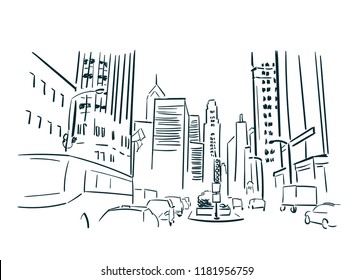 Chicago USA sketch vector city