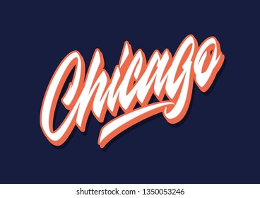 Chicago USA vector lettering logo element