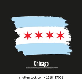 Chicago vector flag