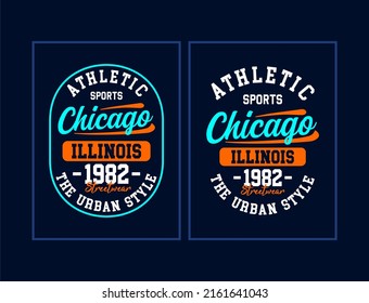 Chicago vintage graphic typography design for t-shirt