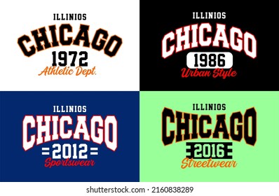 Chicago vintage typography design for t shirt