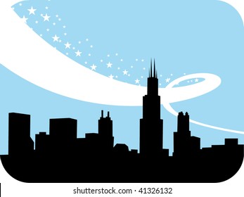 Chicago winter background