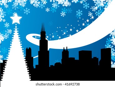 Chicago winter background