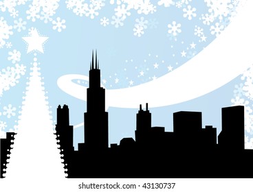 Chicago winter background