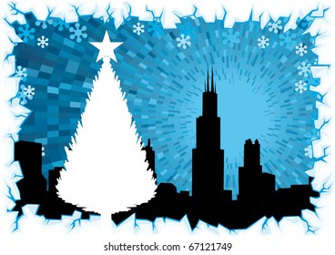 Chicago winter background