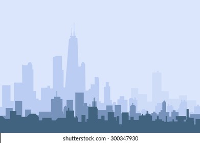 Chicago at Winter Morning