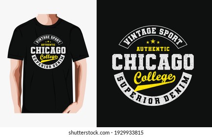 Chicago,college,superior denim typography emblem, t-shirt stamp graphics, vintage tee print, 
