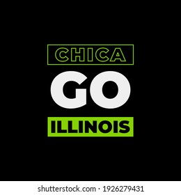 CHICAGO,ILLINOIS typography graphic design, for t-shirt prints, vector illustration
