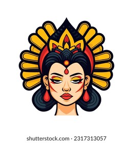 Chicano girl logo design illustration A fusion of art and culture, capturing the spirit and resilience of the Chicano community. Bold, empowering, and visually striking