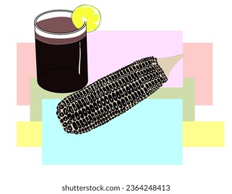 chicha morada. black corn, or purple corn
